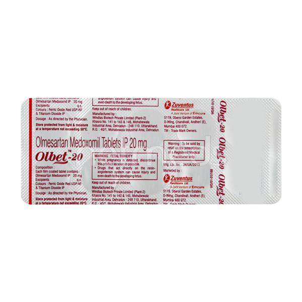 Olbet 20mg Tablet 10'S