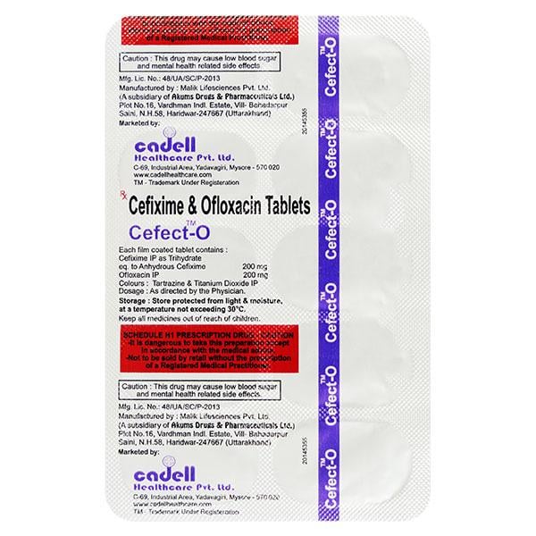 CEFECT O 200 Tablet 10's
