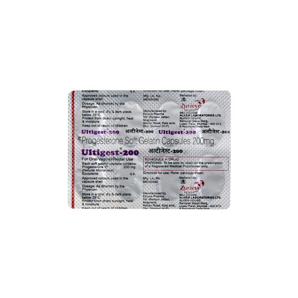 Ultigest 200mg Capsule 10'S - Global Surgicals
