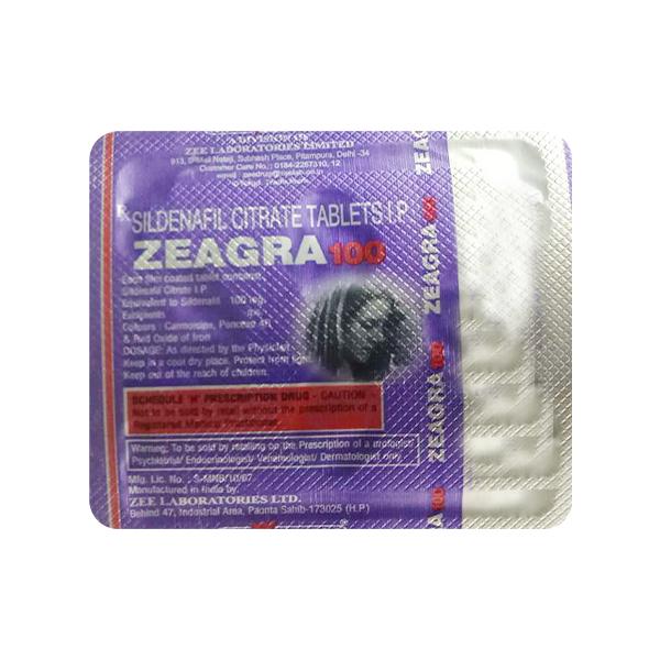 ZEAGRA 100mg Tablet 4's