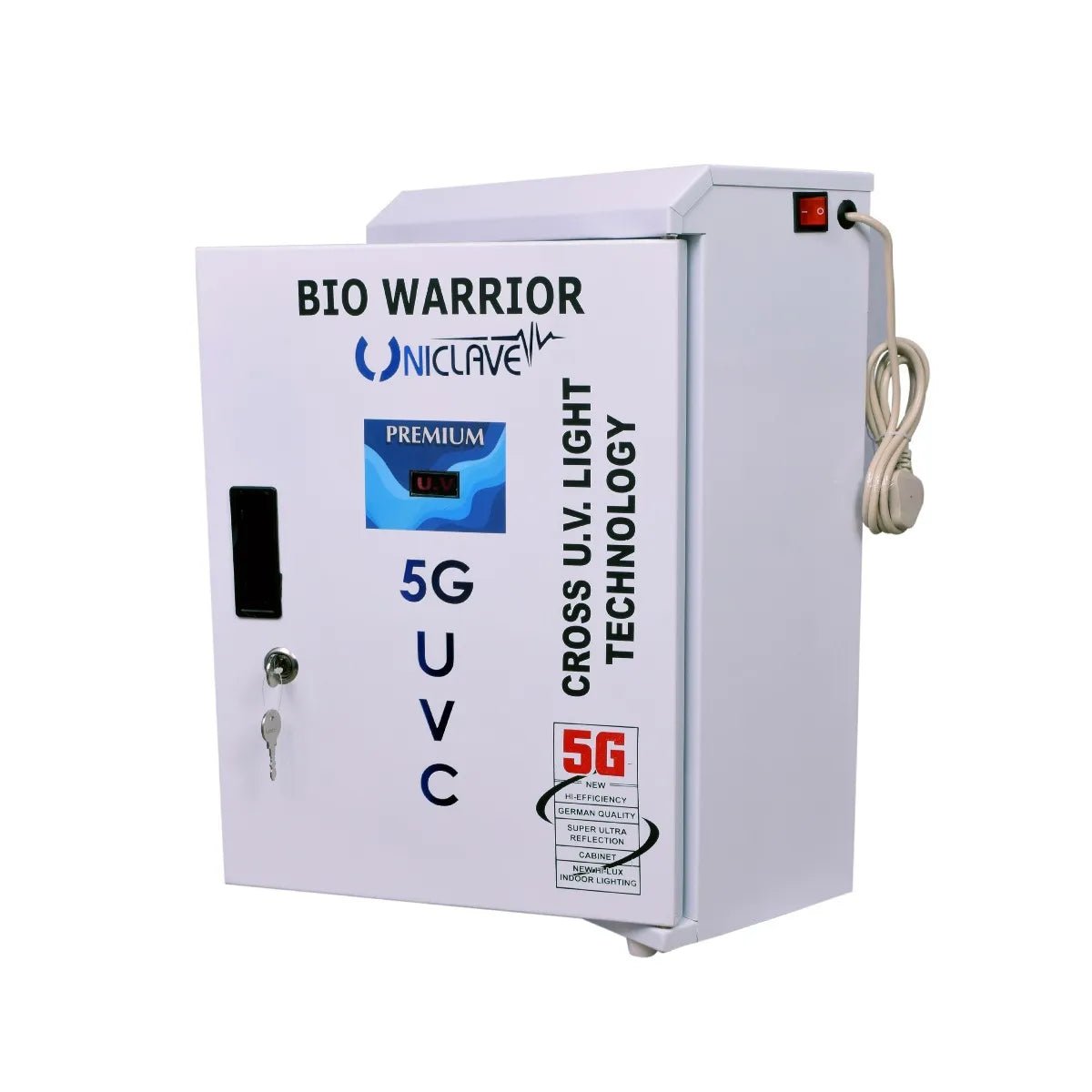 Uniclave Bio Warrior 5G With Safety Lock UV Cabinet - Global Surgicals