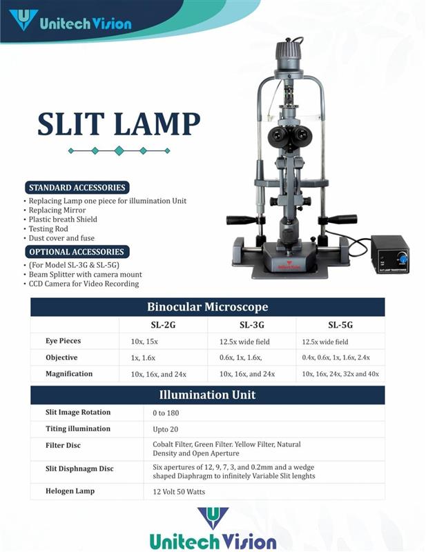 Unitech Vision Slit Lamp - Global Surgicals