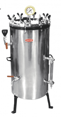 United Surgical Sterilizer Vertical High Pressure with Low water cut off digital timer & Temp. control Autoclave - Global Surgicals