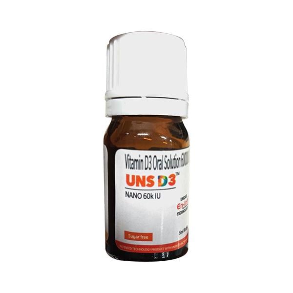 UNS D3 NANO 60K IU SUGAR FREE Oral Solution 5ml - Global Surgicals