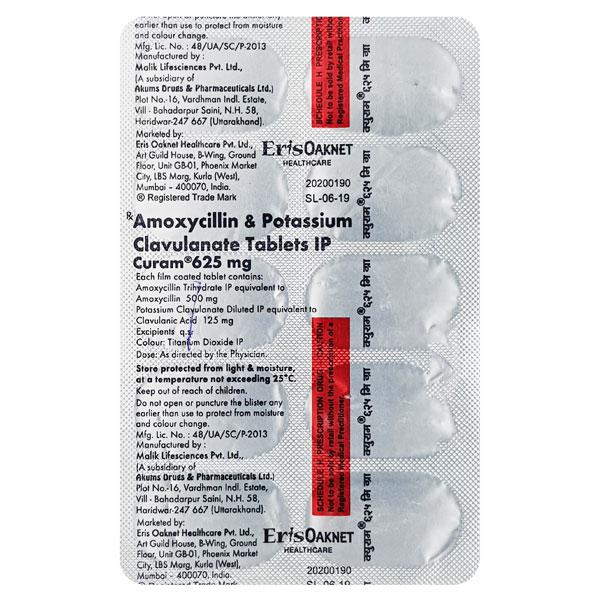 Curam 625mg Tablet 10'S