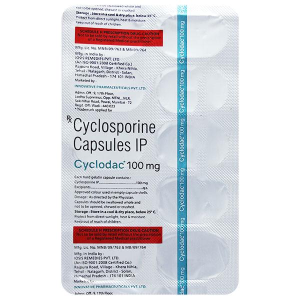 CYCLODAC 100mg Capsule 10's