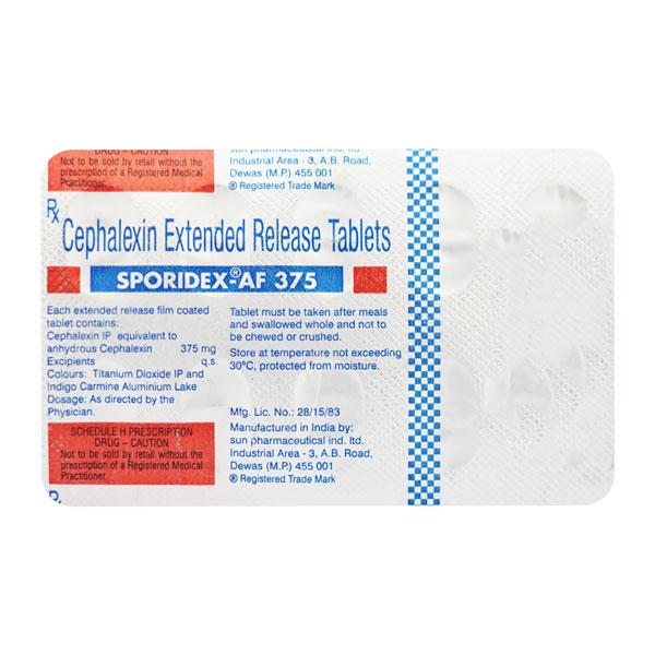 Sporidex AF 375mg Tablet 10'S