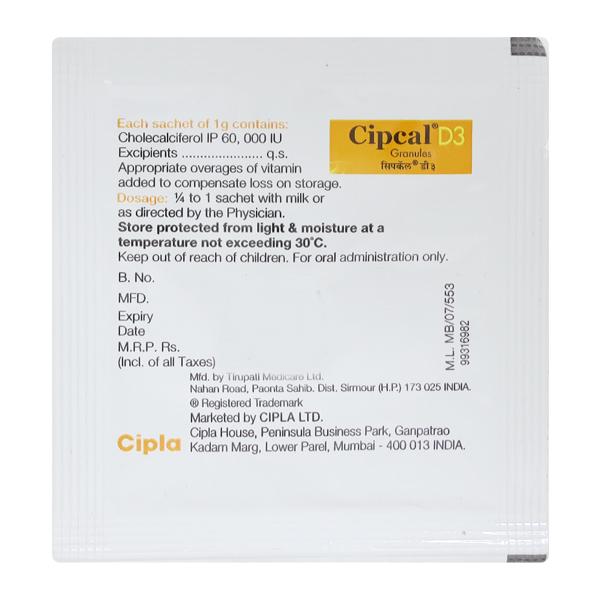 Cipcal D3 60000IU Granules 1gm