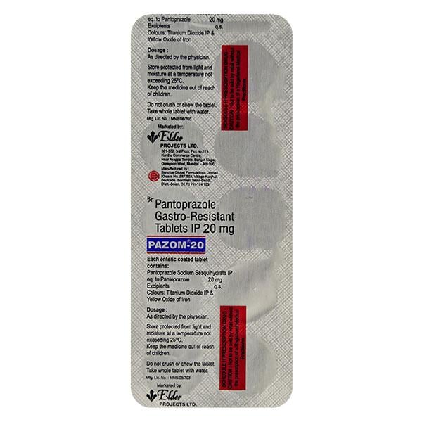 Pazom 20mg Tablet 10'S