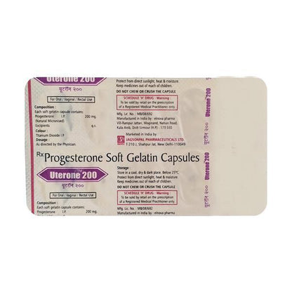 Uterone 200mg Capsule 10'S - Global Surgicals