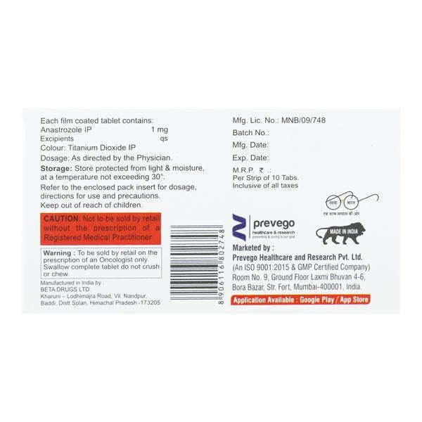 ANASTRAVAC Tablet 10's