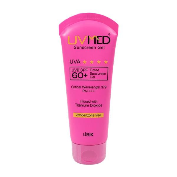 UVMED SPF 60+ UVA/UVB PA++++ TINTED Sunscreen Gel 50g - Global Surgicals