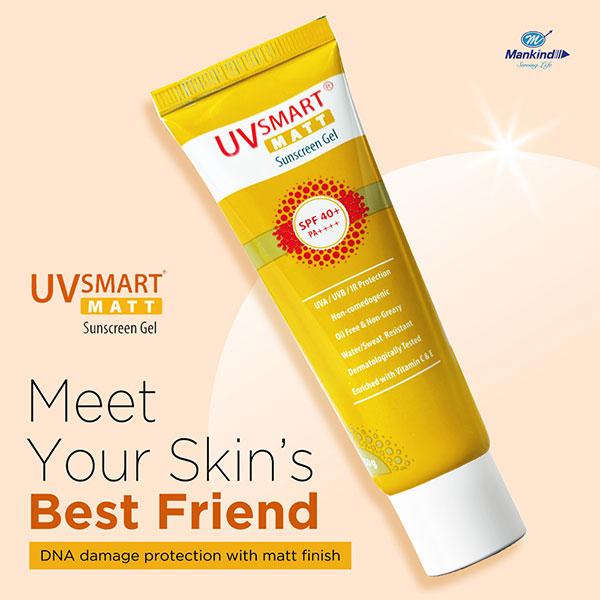 UVSMART MATT SPF 40+ PA++++ Sunscreen Gel 50gm - Global Surgicals