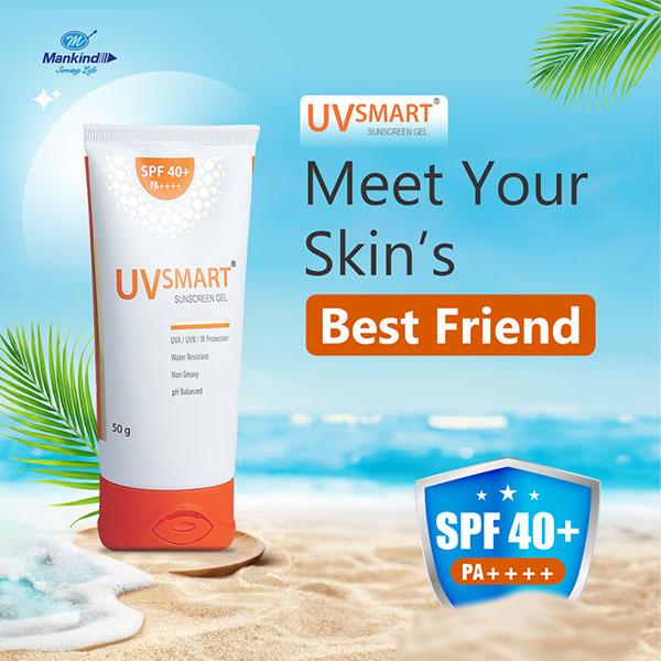 Uvsmart SPF 40+ PA++++Sunscreen Gel 50gm - Global Surgicals