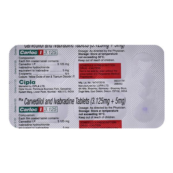 CARLOC I 3.125 Tablet 10's