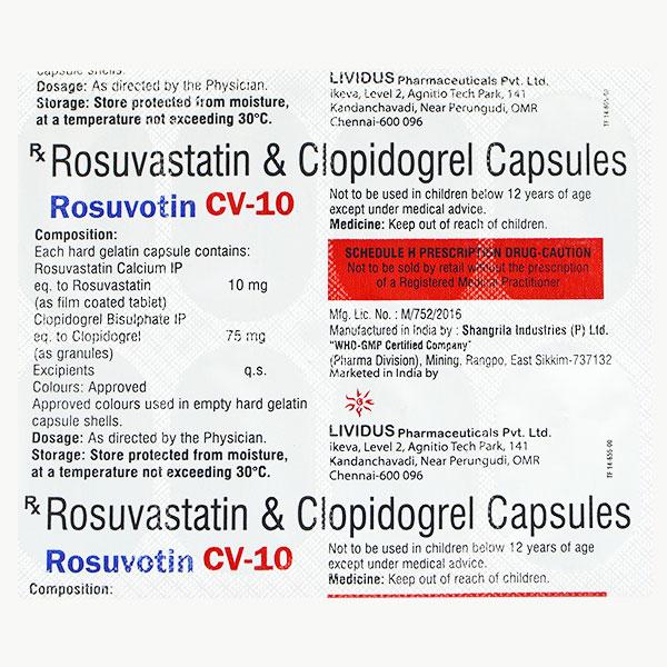 ROSUVOTIN CV 10 Capsule 10's