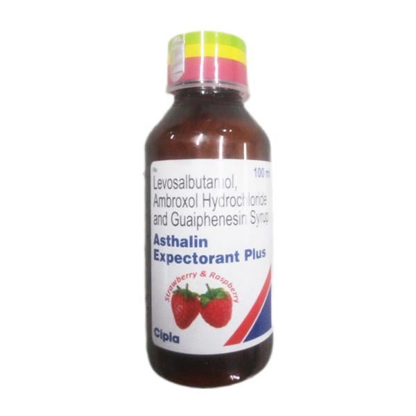 Asthalin Plus Strawberry & Raspberry Flavour Expectorant 100ml