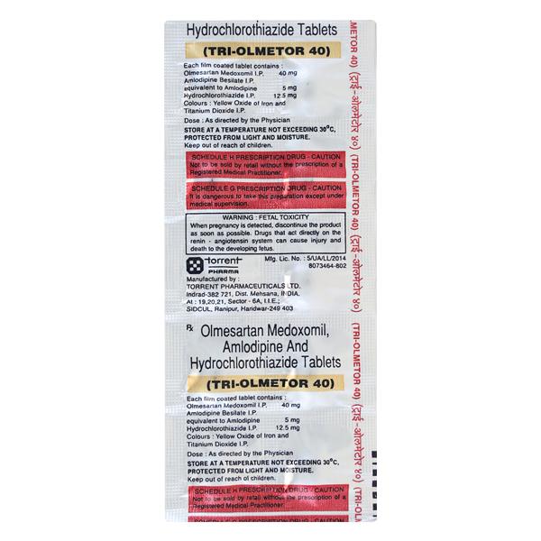 TRI Olmetor 40mg Tablet 10'S