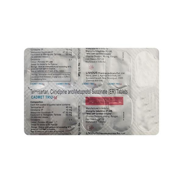 CADMET TRIO 50 Tablet 10's