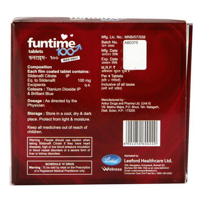 Funtime 100mg Tablet 4'S