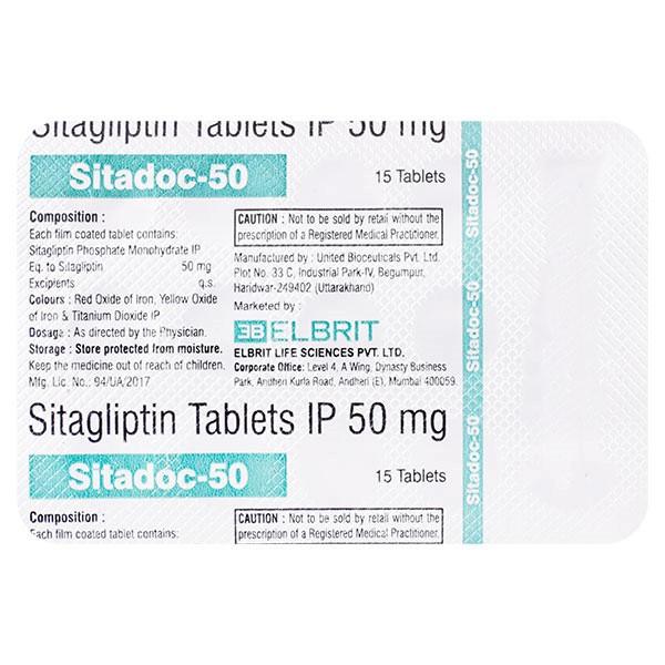 SITADOC 50 Tablet 15's