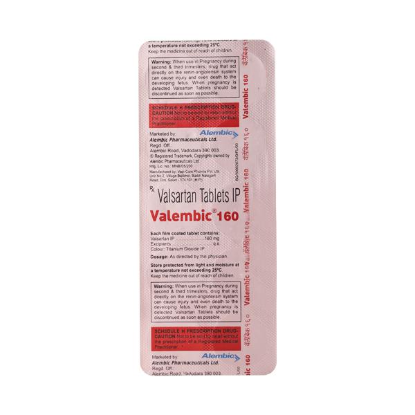 Valembic 160mg Tablet 10'S