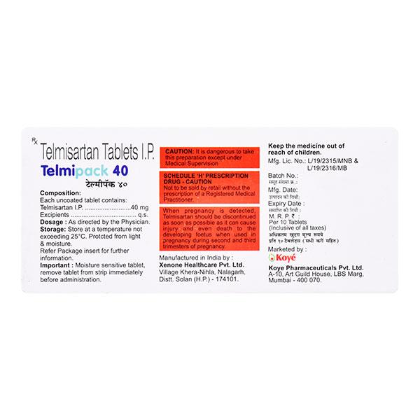 TELMIPACK 40 Tablet 30's