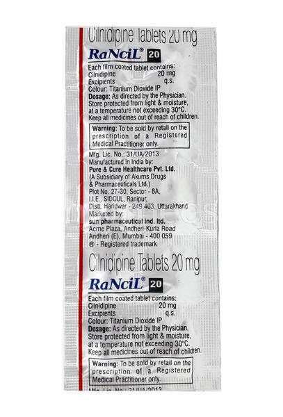 Rancil 20mg Tablet 10'S