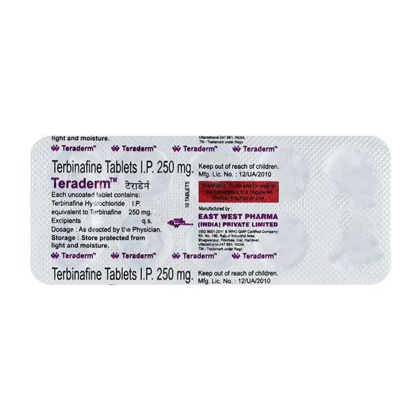 Teraderm 250mg Tablet 10'S