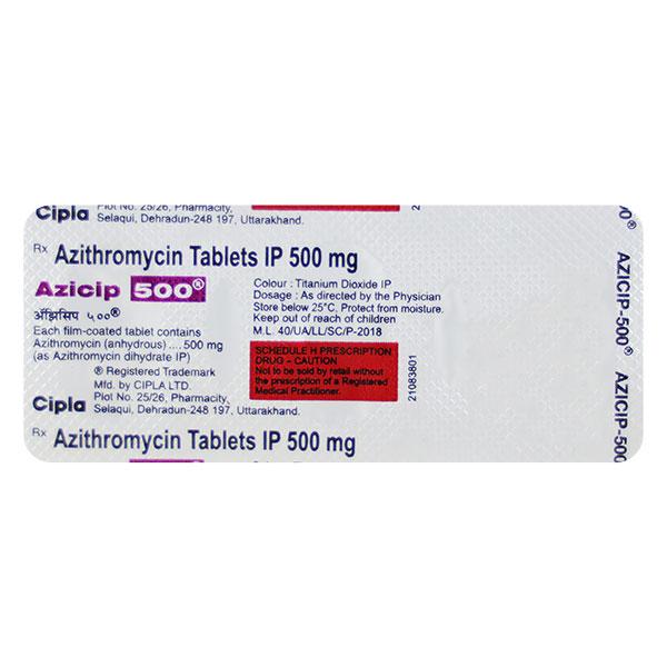 Azicip 500mg Tablet 3'S