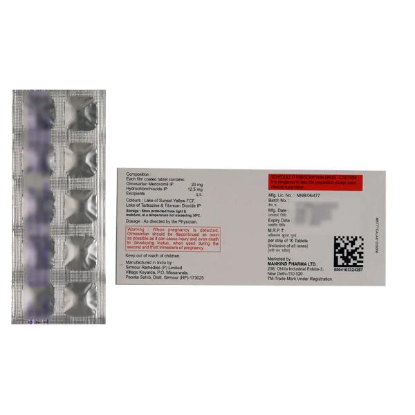Olmetime H 20mg Tablet 10'S