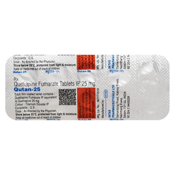 Qutan 25mg Tablet 10'S