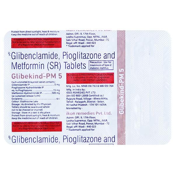 GLIBEKIND PM 5 Tablet 10's