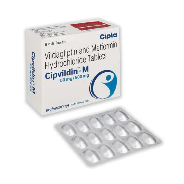 CIPVILDIN M 50/500mg Tablet 15's