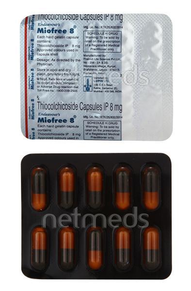 Miofree 8mg Capsule 10'S