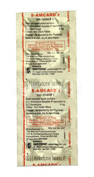 S Amcard 5mg Tablet 10'S