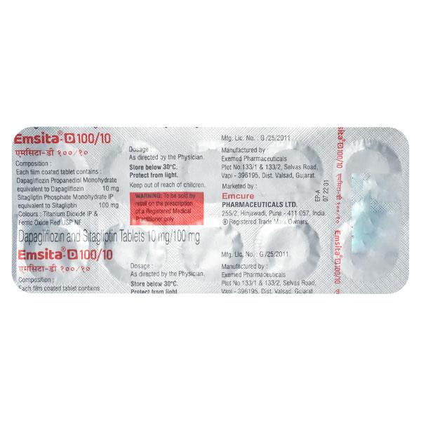 EMSITA D 100/10 Tablet 10's