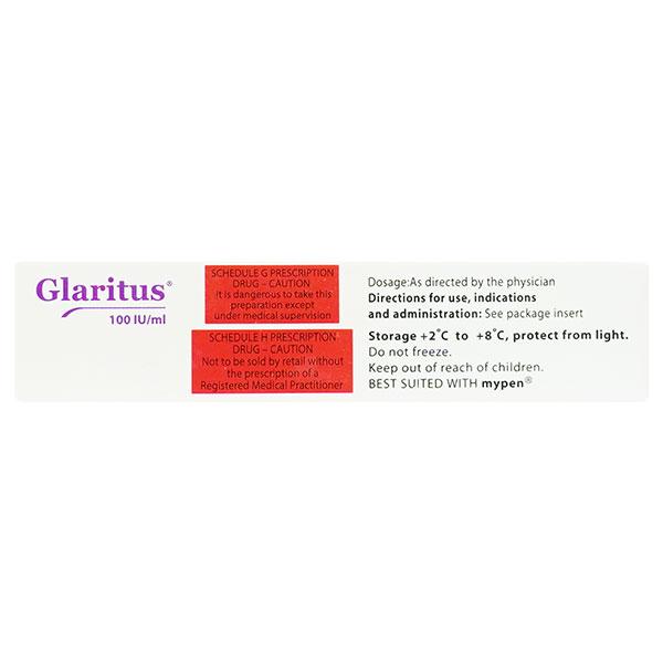 Glaritus 100IU Cartridge 1X3ml