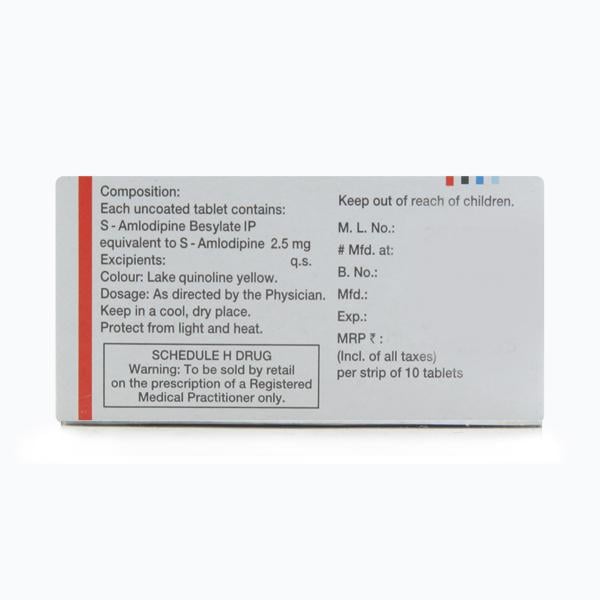 S Amlosafe 2.5mg Tablet 10'S