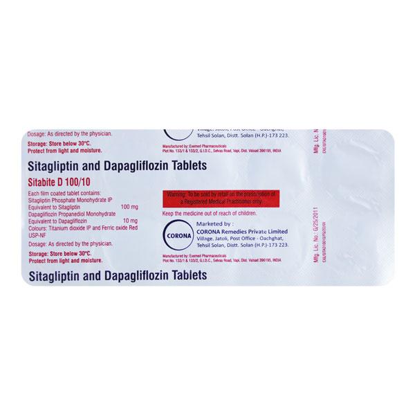SITABITE D 100/10 Tablet 10's