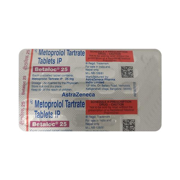 Betaloc 25mg Tablet 30'S