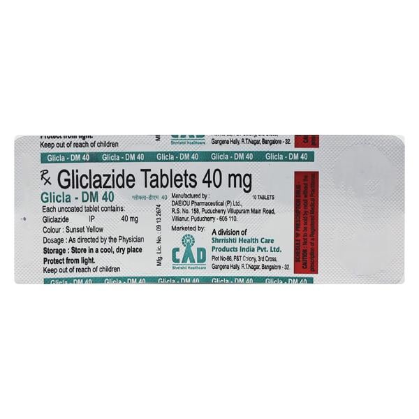 Glicla DM 40mg Tablet 10'S