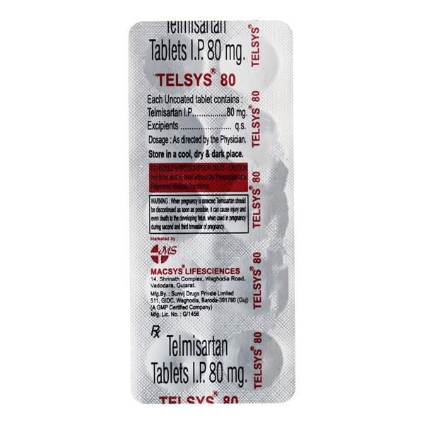 TELSYS 80mg Tablet 10's