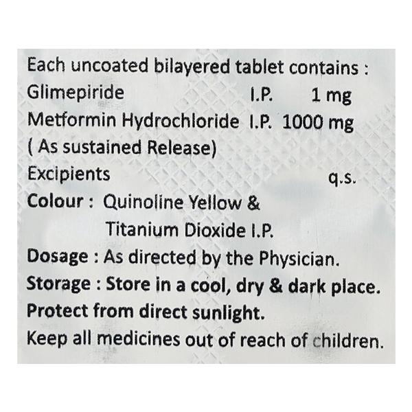 GALLYPRIDE M 1 Tablet 10's