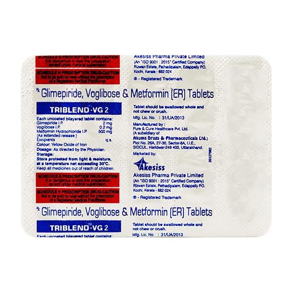 TRIBLEND VG 2mg Tablet 10's