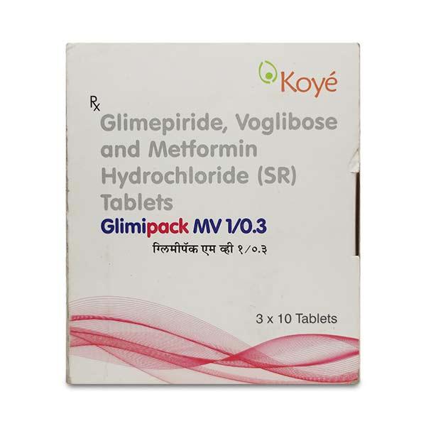 Glimipack MV 1/500/0.3mg Tablet 10'S