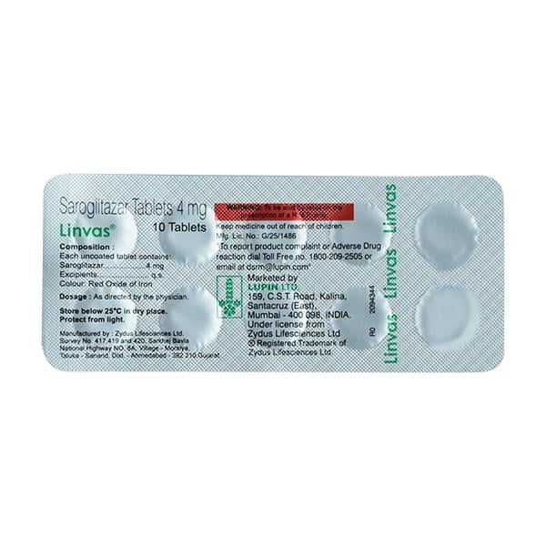 LINVAS 4mg Tablet 10's
