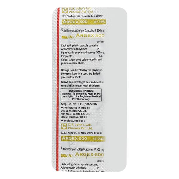 Argex 500mg Capsule 3'S