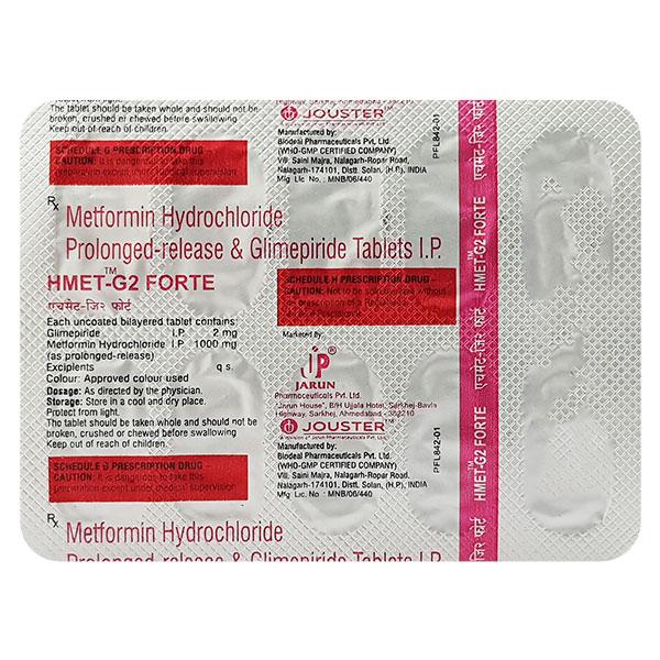 Hmet G Forte 2Mg Tablet 10's