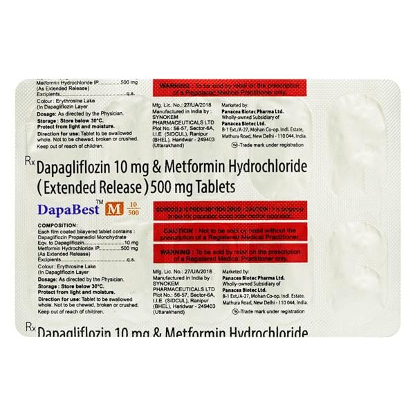 DAPABEST M 10/500 Tablet 10's